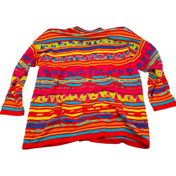 United Colors Of Benetton Womens Multicolor 100% Cotton Cardigan Sweater Size 1X - Picture 5 of 5